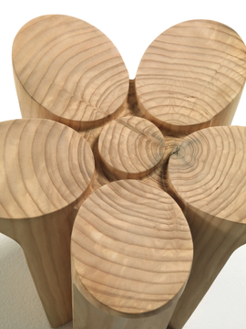 FIORE - Low solid cedar wood stool by Riva 1920 - view 3